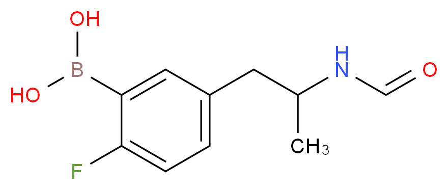 [2-fluoro-5-(2-formamidopropyl)phenyl]boronic acid_分子结构_CAS_874289-49-3