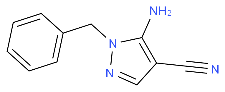 5-amino-1-benzyl-1H-pyrazole-4-carbonitrile_分子结构_CAS_91091-13-3