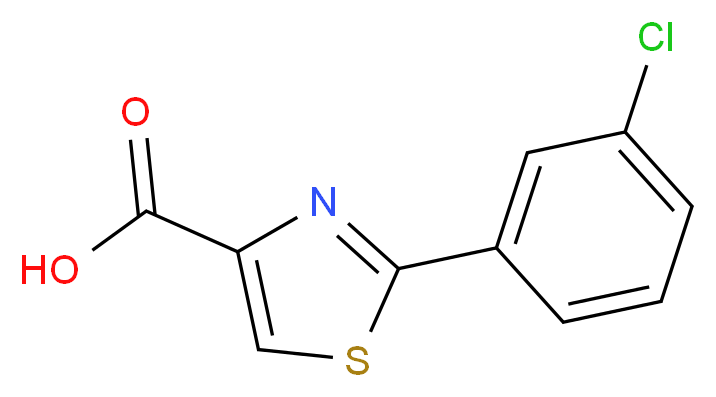 2-(3-chlorophenyl)-1,3-thiazole-4-carboxylic acid_分子结构_CAS_845885-82-7