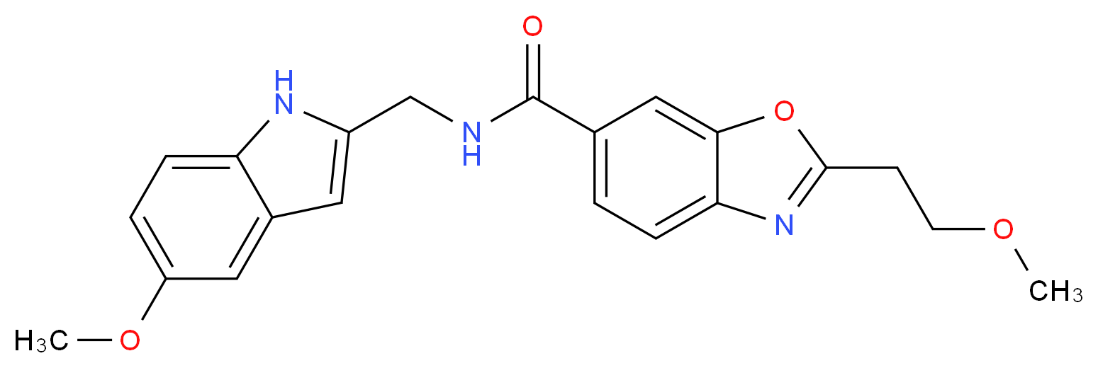 2-(2-methoxyethyl)-N-[(5-methoxy-1H-indol-2-yl)methyl]-1,3-benzoxazole-6-carboxamide_分子结构_CAS_)