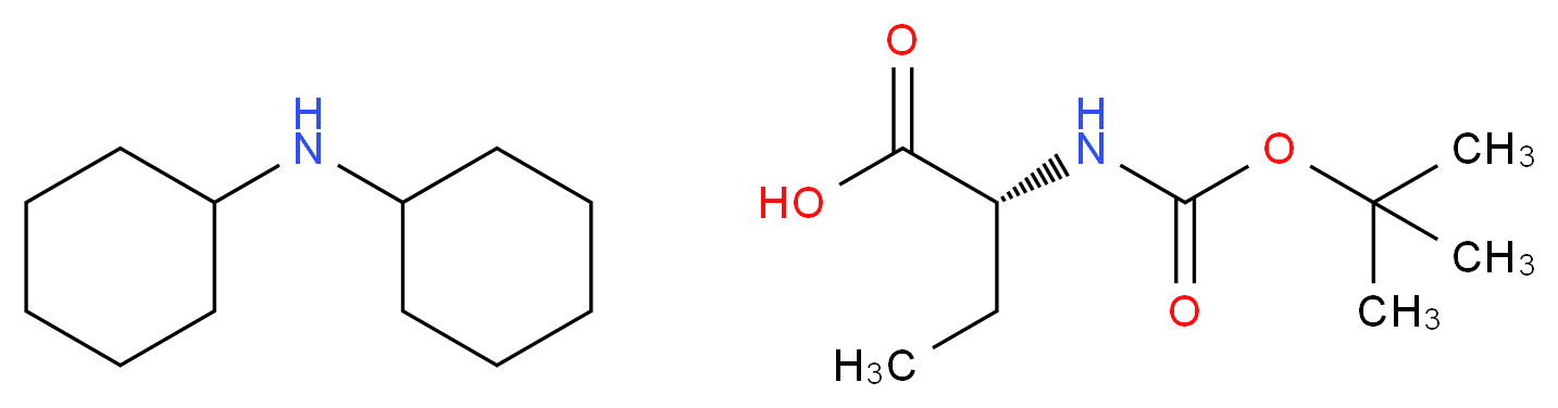 Dicyclohexylamine (R)-2-((tert-butoxycarbonyl)amino)butanoate_分子结构_CAS_27494-47-9)