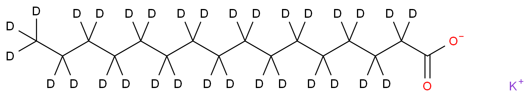 potassium (<sup>2</sup>H<sub>3</sub><sub>1</sub>)hexadecanoate_分子结构_CAS_63074-47-5