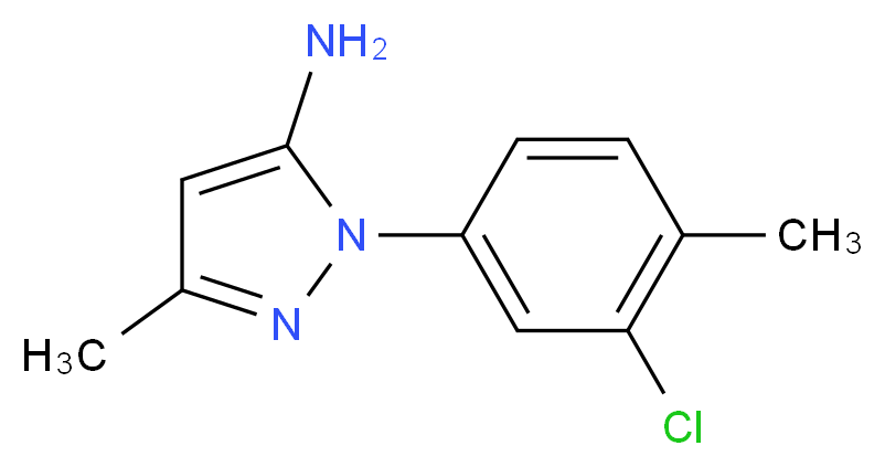 1-(3-chloro-4-methylphenyl)-3-methyl-1H-pyrazol-5-amine_分子结构_CAS_866472-29-9