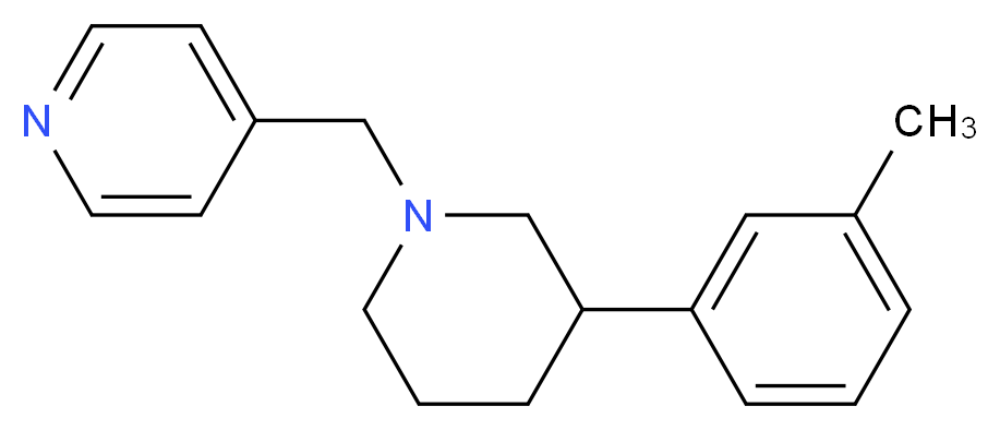 4-{[3-(3-methylphenyl)-1-piperidinyl]methyl}pyridine_分子结构_CAS_)