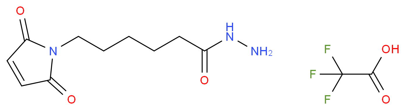 6-(2,5-dioxo-2,5-dihydro-1H-pyrrol-1-yl)hexanehydrazide; trifluoroacetic acid_分子结构_CAS_151038-94-7