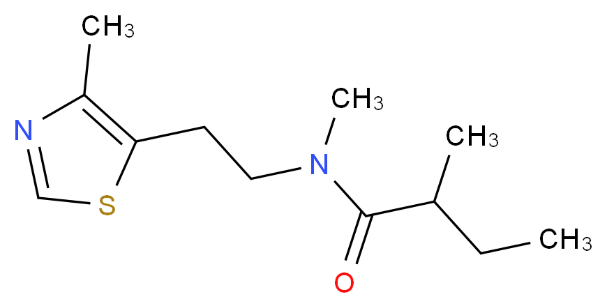 N,2-dimethyl-N-[2-(4-methyl-1,3-thiazol-5-yl)ethyl]butanamide_分子结构_CAS_)