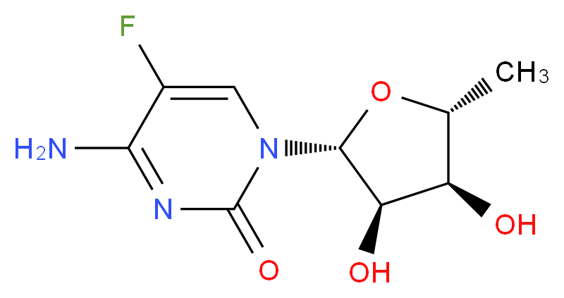 5'-Deoxy-5-fluorocytidine_分子结构_CAS_66335-38-4)