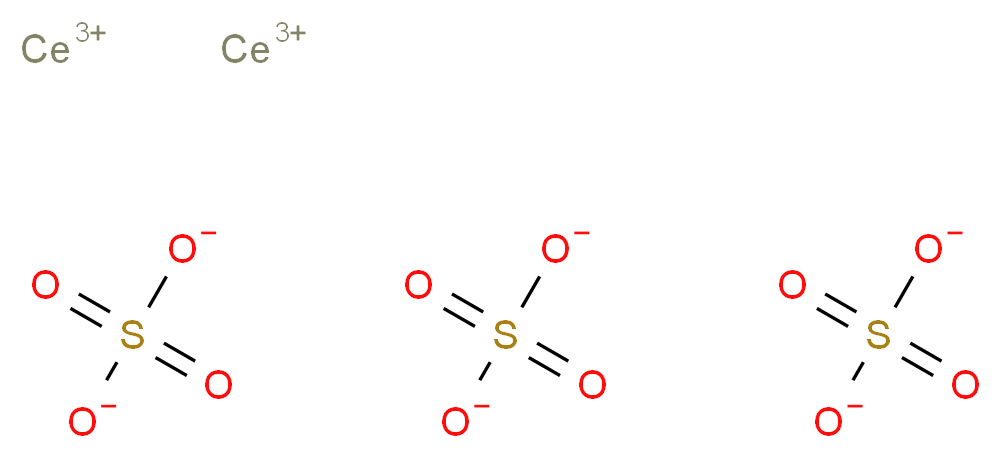 dicerium(3+) ion trisulfate_分子结构_CAS_13454-94-9