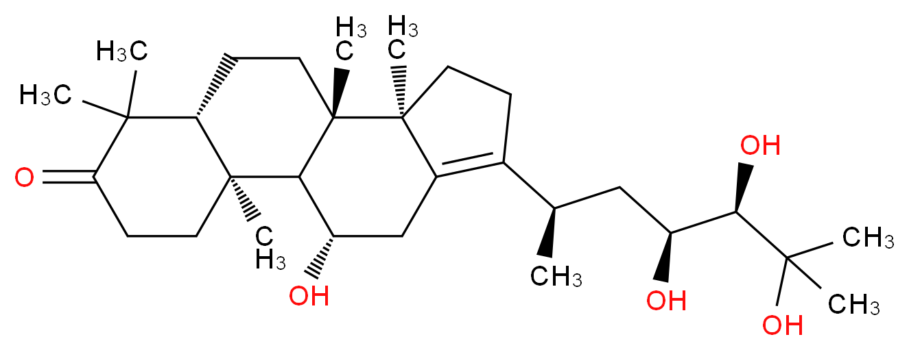 (1S,2S,7R,10S,11R,17S)-17-hydroxy-2,6,6,10,11-pentamethyl-14-[(2R,4S,5R)-4,5,6-trihydroxy-6-methylheptan-2-yl]tetracyclo[8.7.0.0<sup>2</sup>,<sup>7</sup>.0<sup>1</sup><sup>1</sup>,<sup>1</sup><sup>5</sup>]heptadec-14-en-5-one_分子结构_CAS_19885-10-0