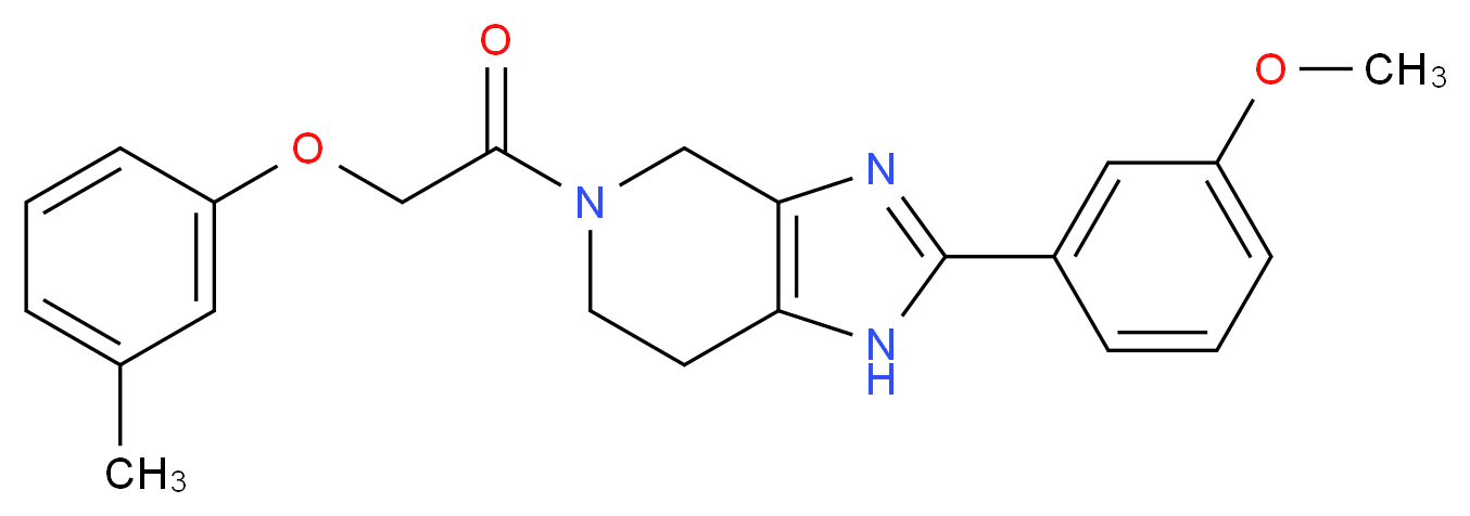 2-(3-methoxyphenyl)-5-[(3-methylphenoxy)acetyl]-4,5,6,7-tetrahydro-1H-imidazo[4,5-c]pyridine_分子结构_CAS_)