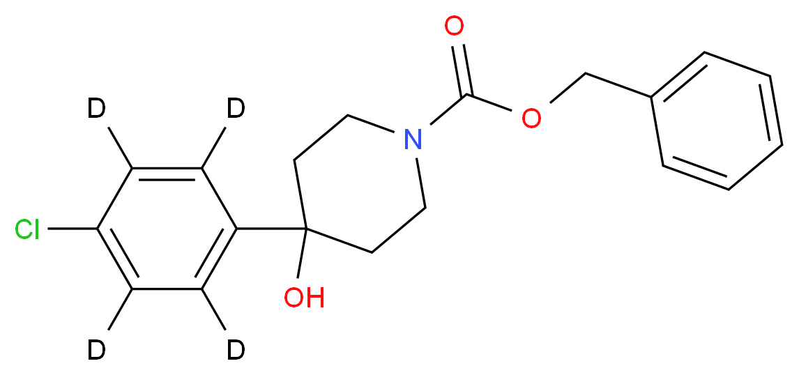 benzyl 4-[4-chloro(<sup>2</sup>H<sub>4</sub>)phenyl]-4-hydroxypiperidine-1-carboxylate_分子结构_CAS_1216929-70-2