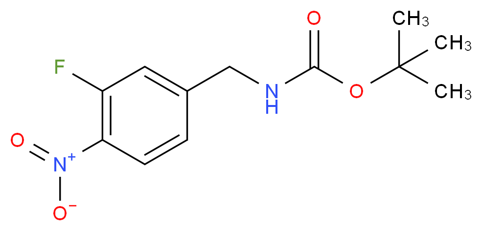 TERT-BUTYL 3-FLUORO-4-NITROBENZYLCARBAMATE_分子结构_CAS_1196157-39-7)