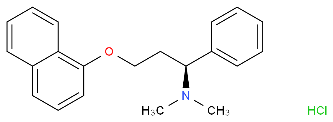 (S)-N,N-Dimethyl-3-(naphthalen-1-yloxy)-1-phenylpropan-1-amine hydrochloride_分子结构_CAS_129938-20-1)