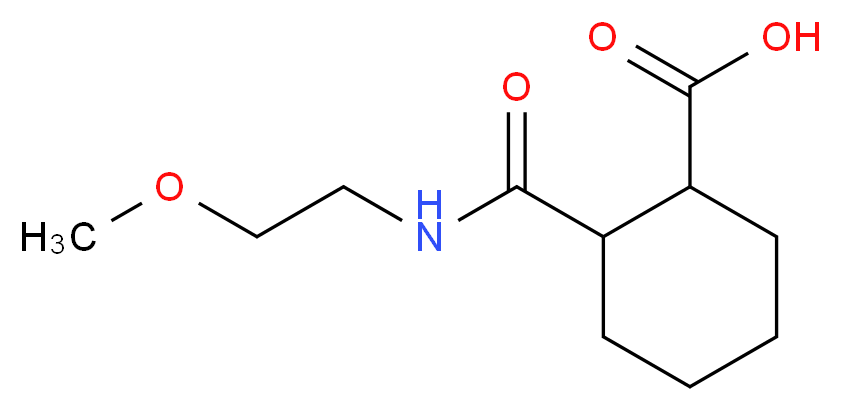 2-{[(2-Methoxyethyl)amino]-carbonyl}cyclohexanecarboxylic acid_分子结构_CAS_)