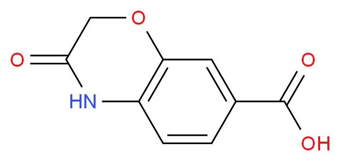 3-oxo-3,4-dihydro-2H-1,4-benzoxazine-7-carboxylic acid_分子结构_CAS_214848-62-1)