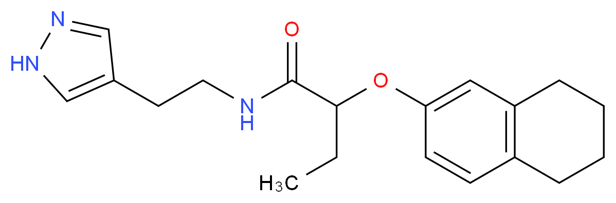 N-[2-(1H-pyrazol-4-yl)ethyl]-2-(5,6,7,8-tetrahydronaphthalen-2-yloxy)butanamide_分子结构_CAS_)