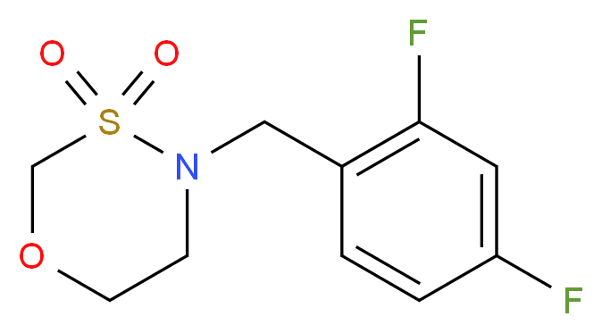 4-(2,4-difluorobenzyl)-1,3,4-oxathiazinane 3,3-dioxide_分子结构_CAS_)