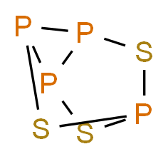 3,5,7-trithia-1,2,4,6-tetraphosphatricyclo[2.2.1.0^{2,6}]heptane_分子结构_CAS_1314-85-8