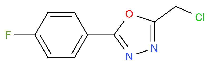 2-(chloromethyl)-5-(4-fluorophenyl)-1,3,4-oxadiazole_分子结构_CAS_350672-14-9)