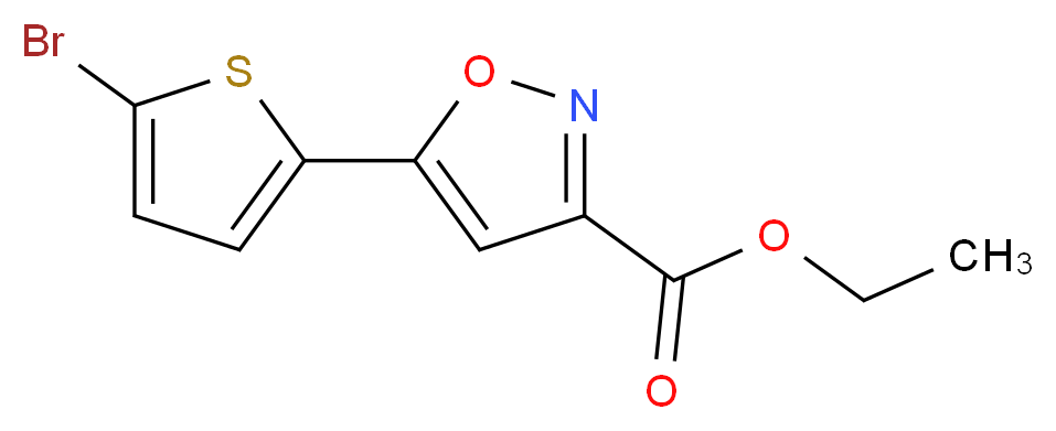 ethyl 5-(5-bromo-2-thienyl)-3-isoxazolecarboxylate_分子结构_CAS_423768-50-7)