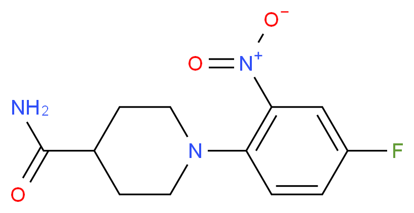 1-(4-Fluoro-2-nitrophenyl)piperidine-4-carboxamide_分子结构_CAS_)