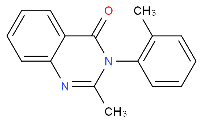 2-methyl-3-(2-methylphenyl)-3,4-dihydroquinazolin-4-one_分子结构_CAS_72-44-6