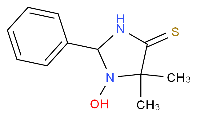 1-hydroxy-5,5-dimethyl-2-phenylimidazolidine-4-thione_分子结构_CAS_257869-91-3