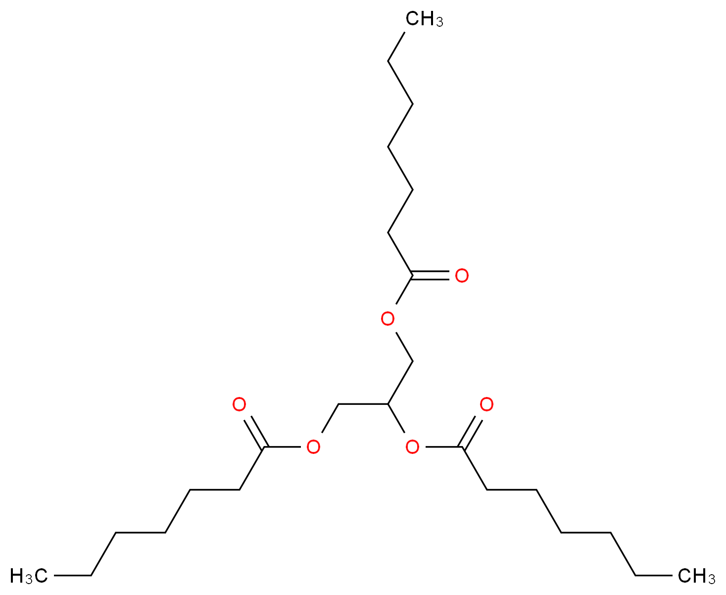 1,3-bis(heptanoyloxy)propan-2-yl heptanoate_分子结构_CAS_620-67-7