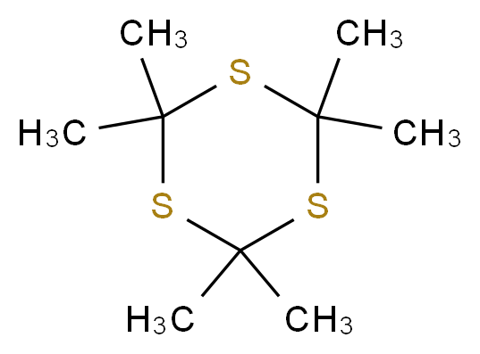 2,2,4,4,6,6-Hexamethyl-1,3,5-trithiane_分子结构_CAS_828-26-2)