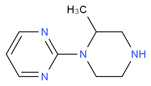 2-(2-methylpiperazin-1-yl)pyrimidine_分子结构_CAS_21279-56-1)