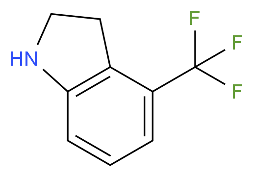 4-(trifluoromethyl)-2,3-dihydro-1H-indole_分子结构_CAS_905274-07-9