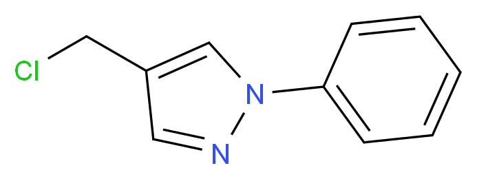 4-(chloromethyl)-1-phenyl-1H-pyrazole_分子结构_CAS_35715-71-0