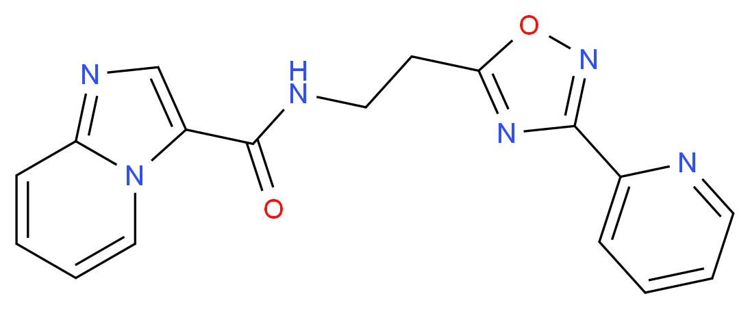 N-[2-(3-pyridin-2-yl-1,2,4-oxadiazol-5-yl)ethyl]imidazo[1,2-a]pyridine-3-carboxamide_分子结构_CAS_)