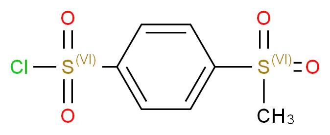 4-(甲磺酰)苯磺酰氯_分子结构_CAS_82964-91-8)