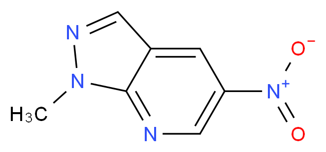 1-methyl-5-nitro-1H-pyrazolo[3,4-b]pyridine_分子结构_CAS_98157-49-4
