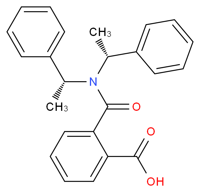 2-{bis[(1R)-1-phenylethyl]carbamoyl}benzoic acid_分子结构_CAS_312619-40-2