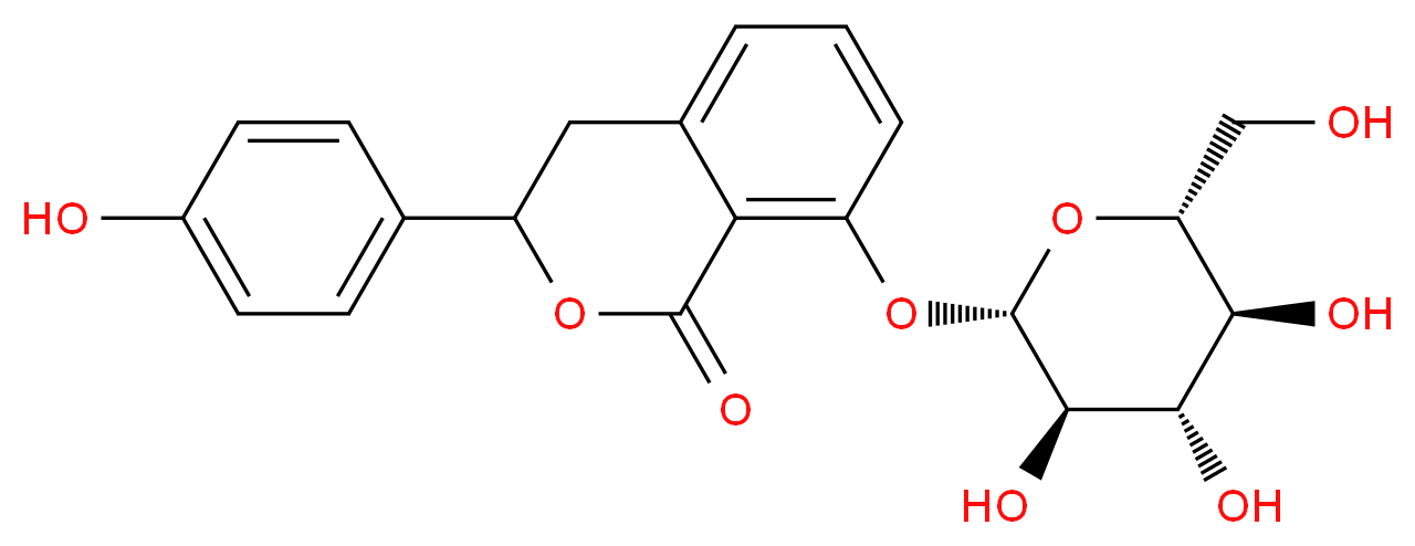 Hydrangenol 8-O-glucoside_分子结构_CAS_67600-94-6)