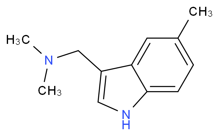 dimethyl[(5-methyl-1H-indol-3-yl)methyl]amine_分子结构_CAS_30218-58-7