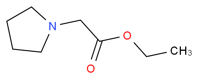 ethyl 2-(pyrrolidin-1-yl)acetate_分子结构_CAS_22041-19-6