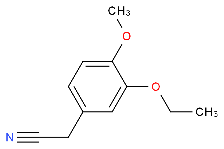 2-(3-ethoxy-4-methoxyphenyl)acetonitrile_分子结构_CAS_103796-99-2