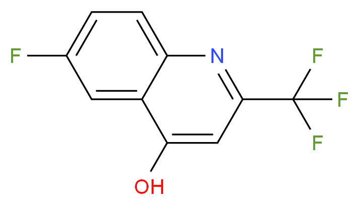 6-Fluoro-4-hydroxy-2-(trifluoromethyl)quinoline_分子结构_CAS_31009-34-4)