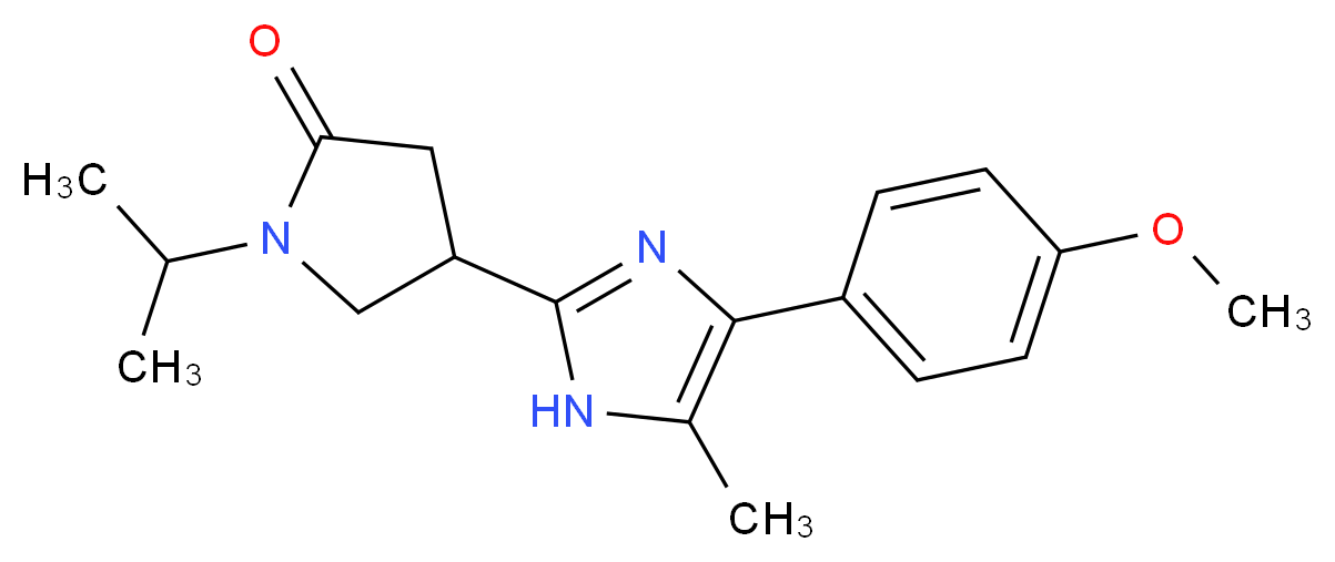 1-isopropyl-4-[4-(4-methoxyphenyl)-5-methyl-1H-imidazol-2-yl]-2-pyrrolidinone_分子结构_CAS_)