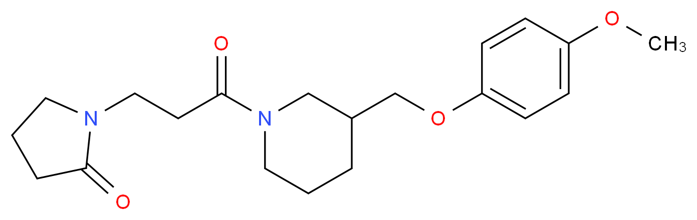 1-(3-{3-[(4-methoxyphenoxy)methyl]-1-piperidinyl}-3-oxopropyl)-2-pyrrolidinone_分子结构_CAS_)