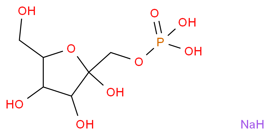 {[2,3,4-trihydroxy-5-(hydroxymethyl)oxolan-2-yl]methoxy}phosphonic acid sodium_分子结构_CAS_103213-46-3