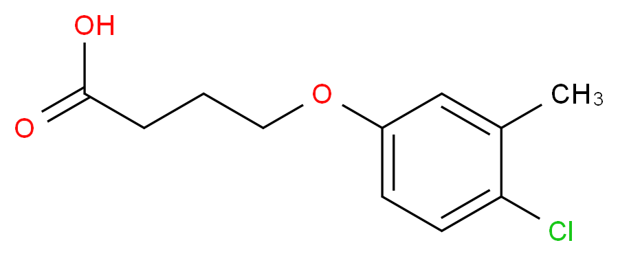 4-(4-Chloro-3-methyl-phenoxy)-butyric acid_分子结构_CAS_)