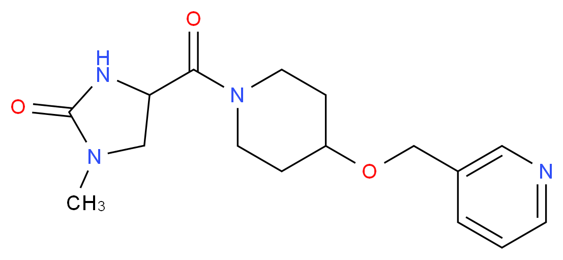 1-methyl-4-{[4-(3-pyridinylmethoxy)-1-piperidinyl]carbonyl}-2-imidazolidinone_分子结构_CAS_)