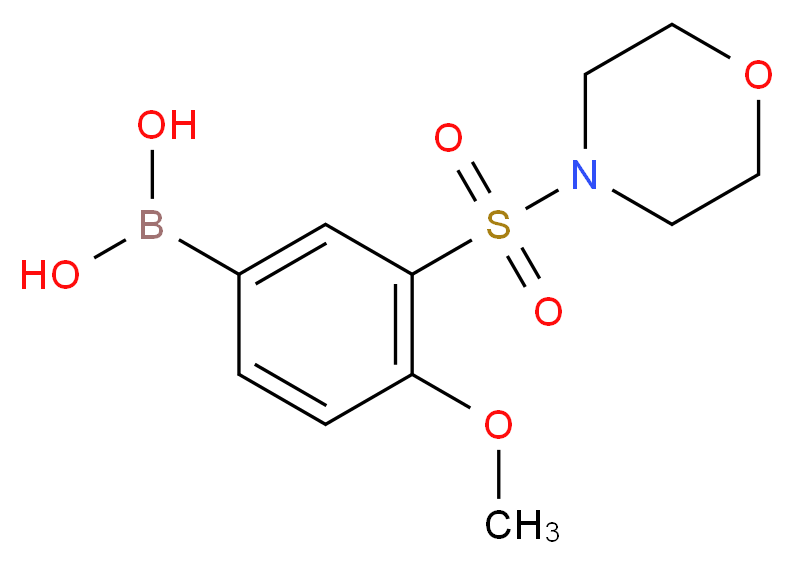 4-Methoxy-3-[(morpholin-4-yl)sulphonyl]benzeneboronic acid 95%_分子结构_CAS_871333-02-7)