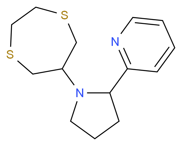 2-[1-(1,4-dithiepan-6-yl)pyrrolidin-2-yl]pyridine_分子结构_CAS_)