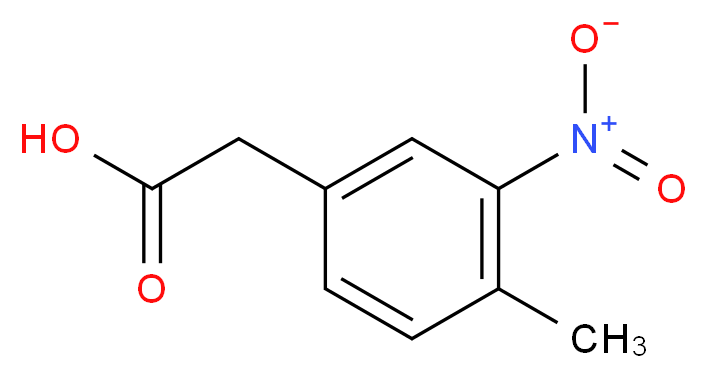 2-(4-methyl-3-nitrophenyl)acetic acid_分子结构_CAS_54941-44-5