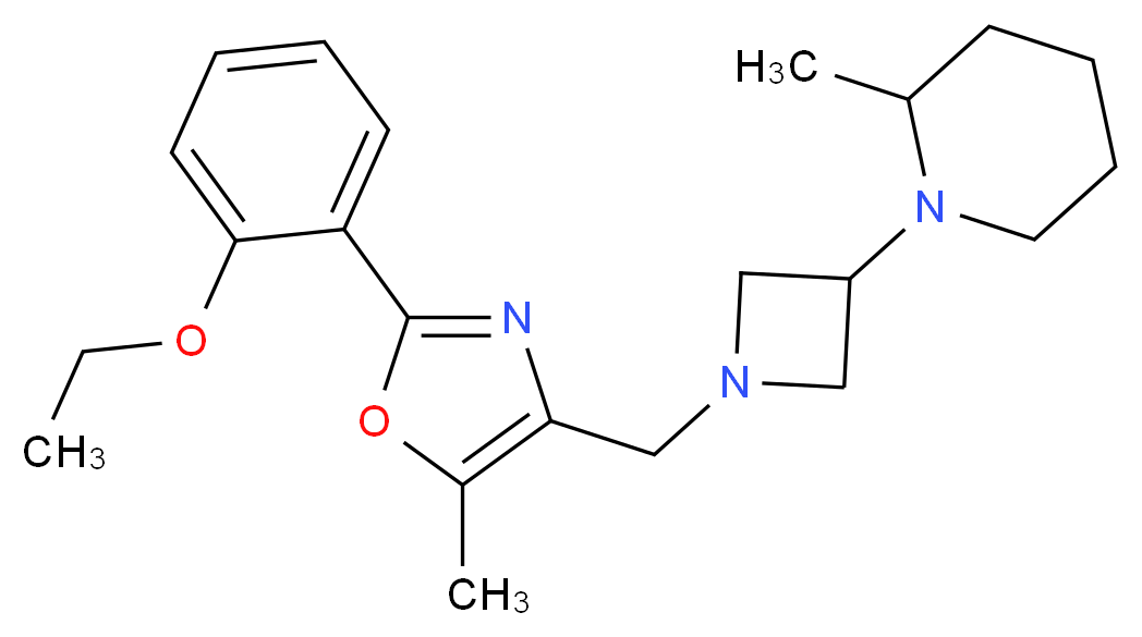 1-(1-{[2-(2-ethoxyphenyl)-5-methyl-1,3-oxazol-4-yl]methyl}azetidin-3-yl)-2-methylpiperidine_分子结构_CAS_)